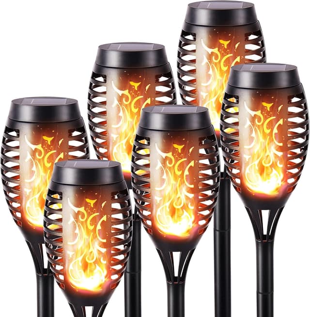 Detalle de Geemoo 6 Pack solar flame lights