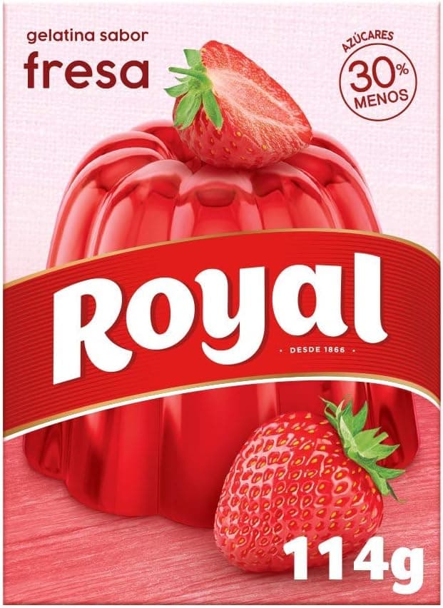 Imagen de Royal Gelatina Fresa en Polvo, Pack 2x57 g 🍓 en OfertitasTOP