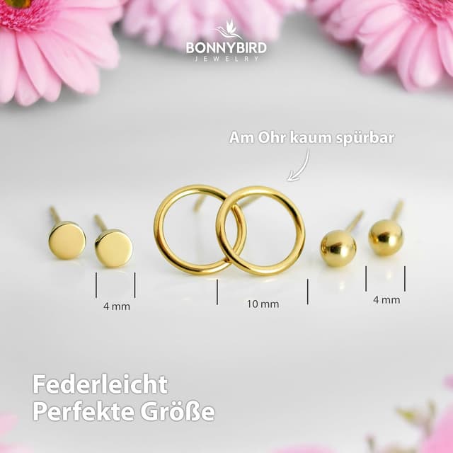 Thumbnail 5 de BONNYBIRD Edelstahl-Ohrringe Damen hypoallergen đź‘‚