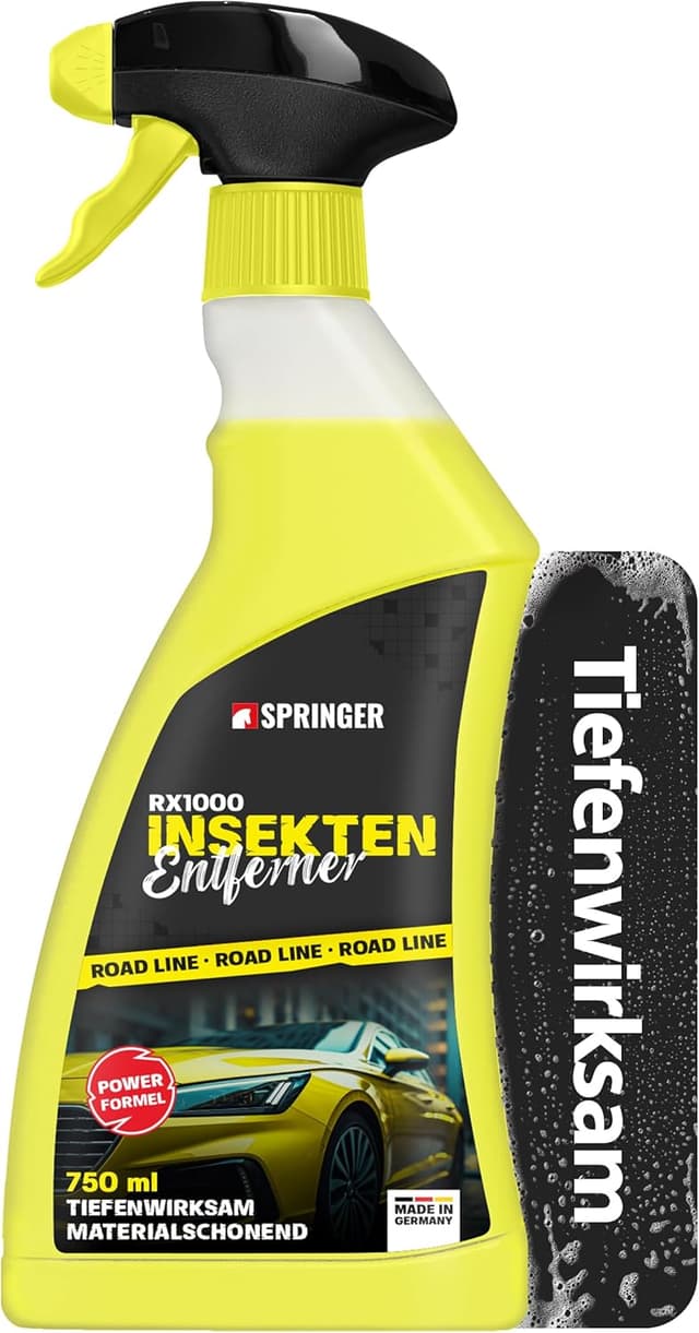 Detalle de SPRINGER GX1000 Insektenentferner 750 ml – Tiefenwirksame Formel für hartnäckige, angetrocknete Insektenreste
