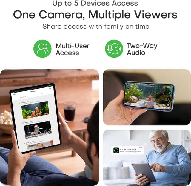 Thumbnail 6 de HomiQ 3MP 2K Aquarium & Terrarium Pet Camera with magnetic install and close-focus lens