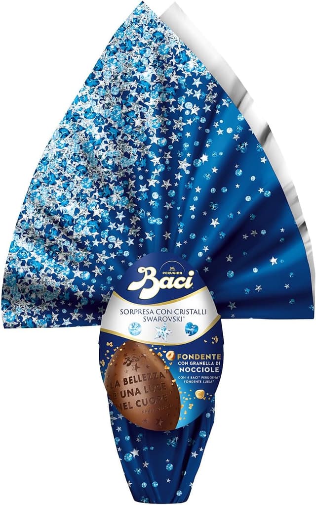 Detalle 2 de Baci Perugina Uovo di Pasqua 2026 al cioccolato fondente con granella di nocciole, 310 g