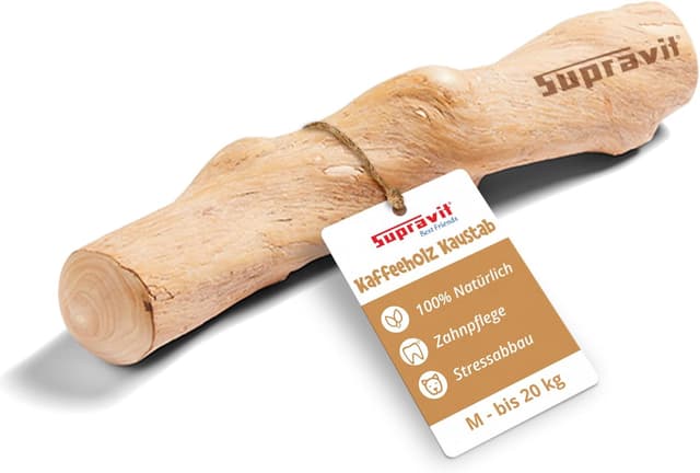 Detalle de Supravit natürlicher Kauknochen aus Kaffeeholz für Hunde (Kaffeebaum-Holz) – M