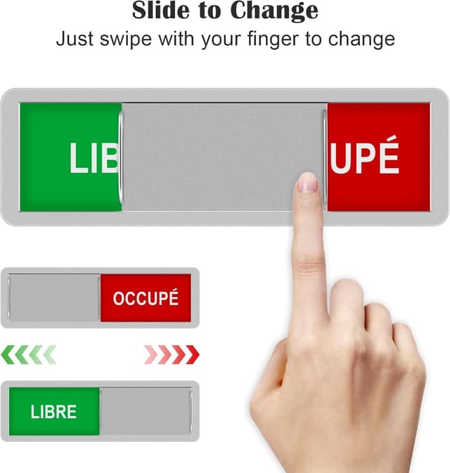 Thumbnail 3 de GlasFlength Panneau Porte Libre Occupé