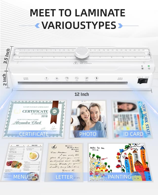 Detalle de Raycial A4 Laminator with cutter, 95s warm up