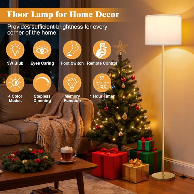 Thumbnail 3 de PreeOtti Gold Standing Lamp