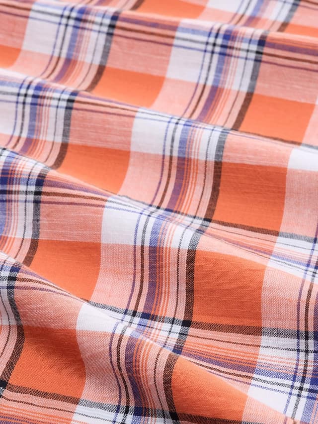 Detalle de TOM TAILOR Camicia Uomo a quadri con taschino e manica corta