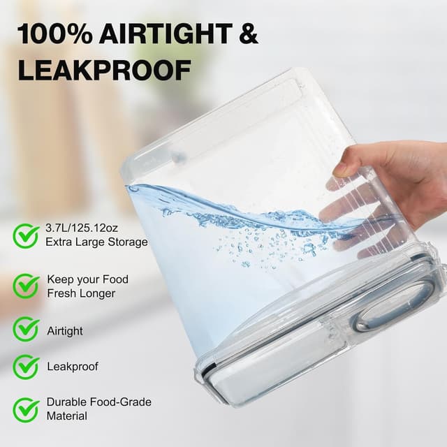 Thumbnail 6 de Cereal storage containers 4 pack, 3.7L