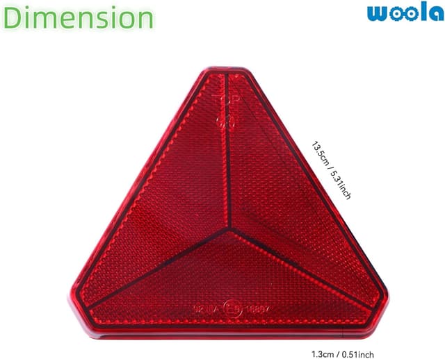 Thumbnail 3 de Woola Red Triangle Reflectors 2 Pack