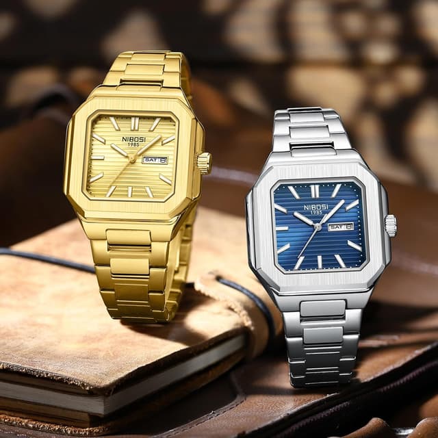 Detalle 2 de NIBOSI orologio analogico da uomo 3ATM