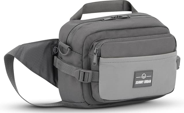 Detalle de Johnny Urban Trav(a) Marsupio Uomo Donna Grigio Travis con Airmesh e tracolla regolabile