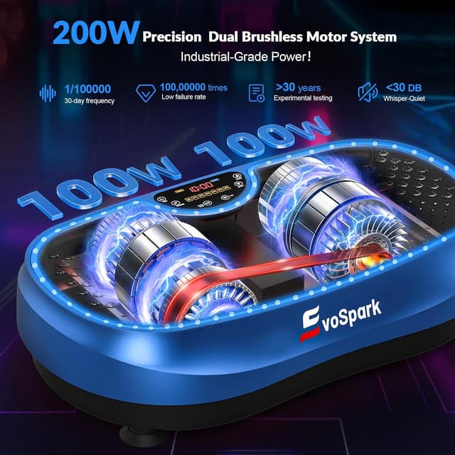 Detalle de Vibration Plate EvoSpark 2026 2D & 3D Dual Motor machine with adjustable speeds