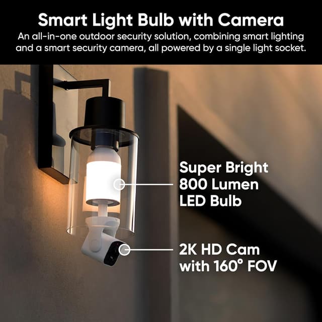 Detalle 2 de Wyze Bulb Cam 2K HD Outdoor Camera 2 Pack