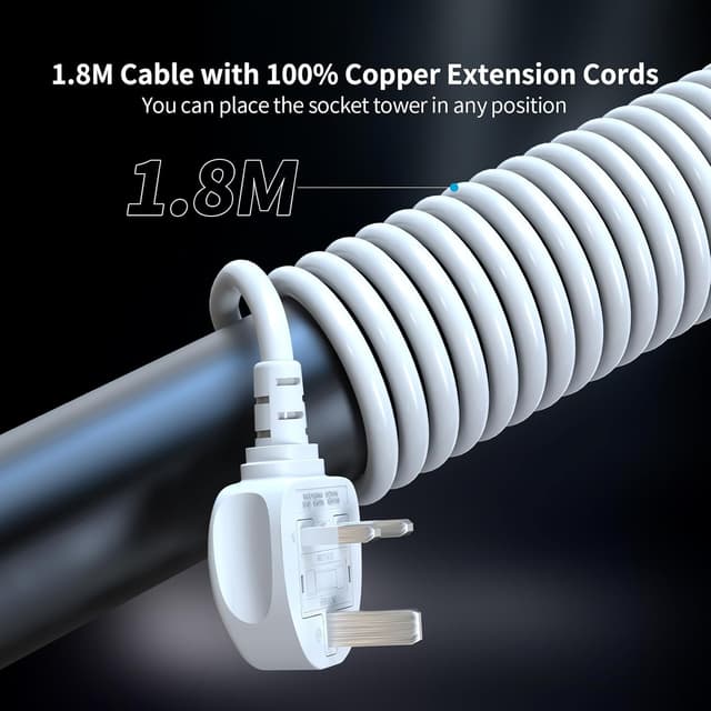 Thumbnail 4 de HAFINO Tower Extension Lead 18W USB C