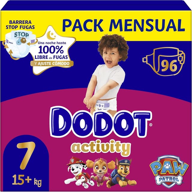 Detalle de DODOT Pañales Activity Talla 7 96 unidades 👶