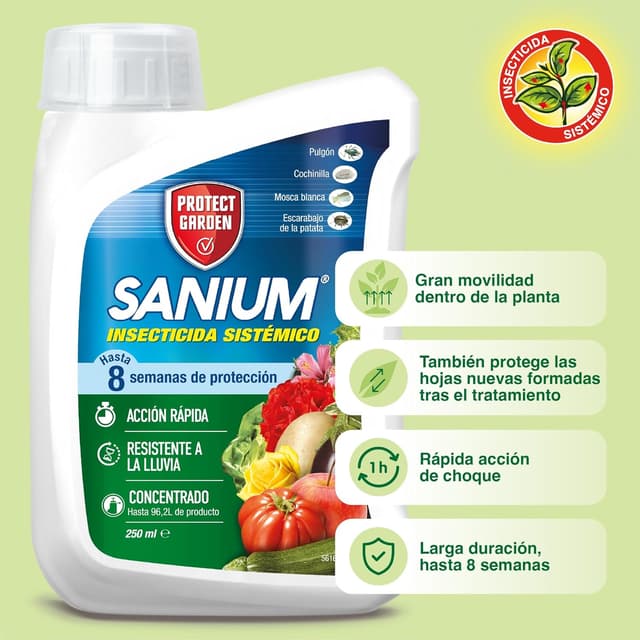 Detalle de Protect Garden Sanium insecticida sistémico 250 ml