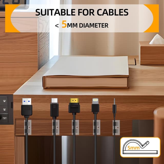 Detalle de BillyBath clip per passacavi 30 pezzi