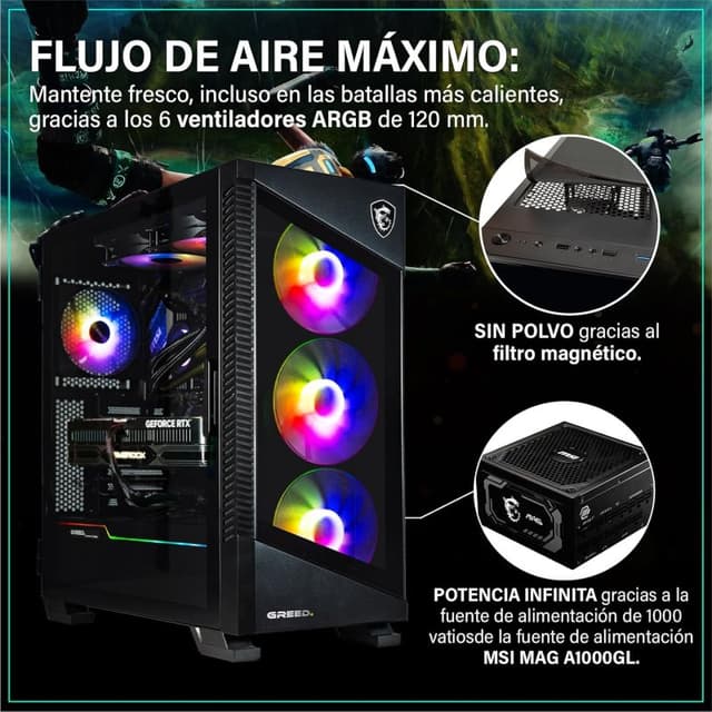 Detalle de GREED MK5 Pro ordenador 32 GB 2 TB SSD