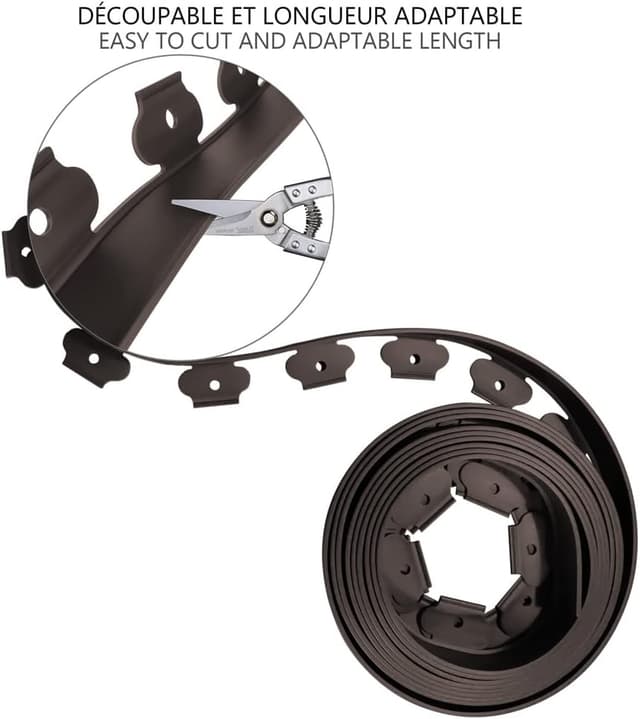 Thumbnail 4 de VOUNOT Bordo Giardino Flessibile 20 m Marrone