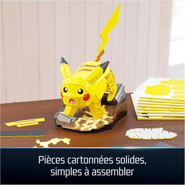 Detalle de 4D Build Puzzle 3D Pokémon – Maquette Pikachu (201 pièces) à construire et exposer