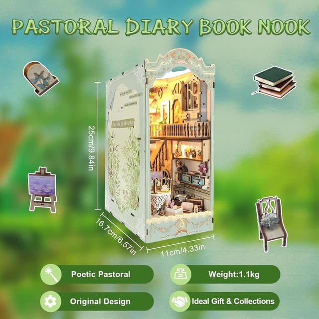 Thumbnail 4 de CRIOLPO Book Nook Kit Pastoral Diary