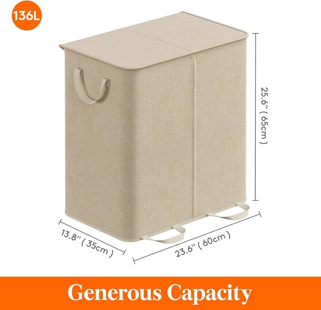 Thumbnail 4 de Lifewit Double Laundry Hamper 136L ⚙