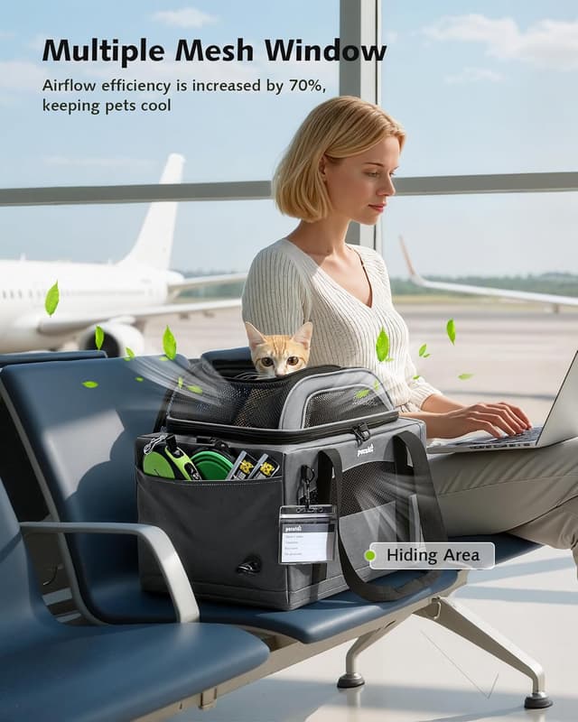 Detalle de Pecute Cat Carrier 6 cm compact grey