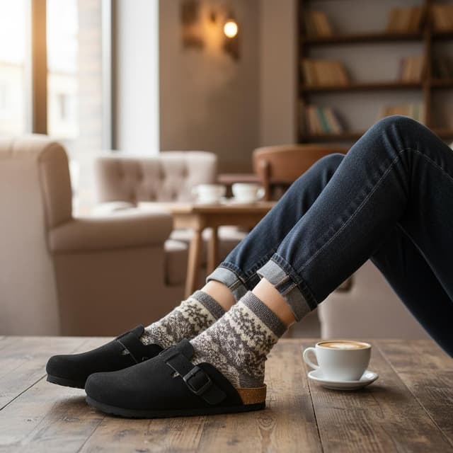 Thumbnail 6 de CUSHIONAIRE Hana suede clog slip-on women's shoes