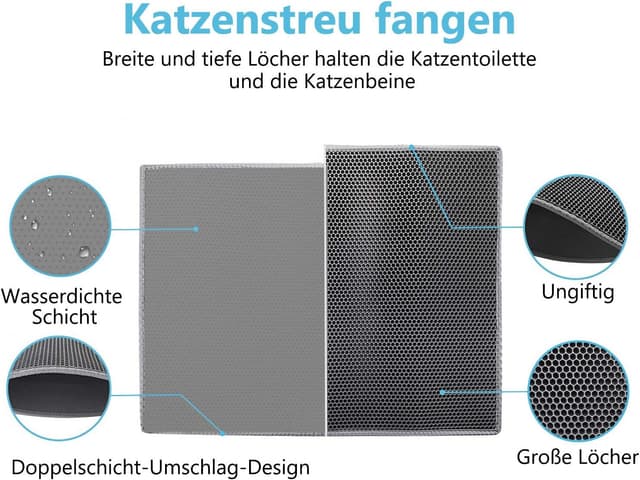 Detalle 2 de Pieviev Katzenklo Matte 61×38 cm 🐾