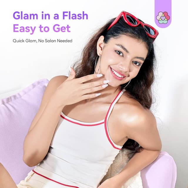 Detalle de SAVILAND Polygel Starter Set mit UV-Lampe – 4 Farben (Weiß, Rosa, Nude, Weizen) für DIY-Nagelverlängerungen