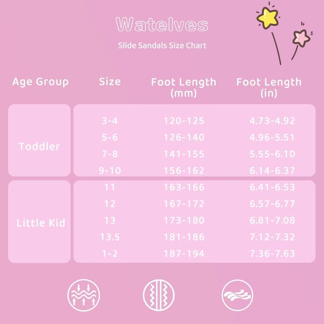 Detalle de WateLves Toddler Slip-On Slides Sandals for Swim, Beach & Pool Days