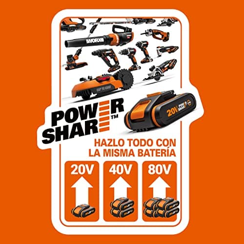 Detalle 2 de WORX WG252E.9 Cortasetos pértiga 20V Máx. 45 cm