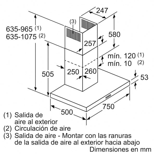 Detalle 2 de Bosch DWB76BC50 campana 3 potencias
