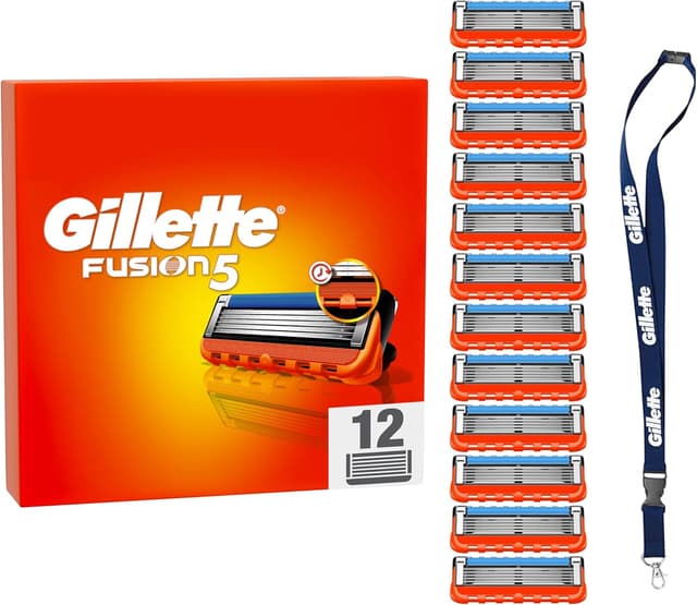 Detalle de Gillette Fusion5 12 lamette di ricambio per rasoio manuale 🪒