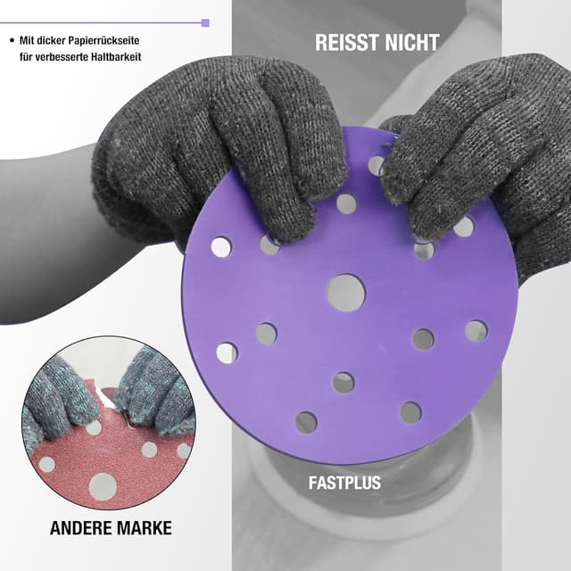 Thumbnail 3 de 50 Stück Schleifpapier 150 mm Keramik 600 Körnung