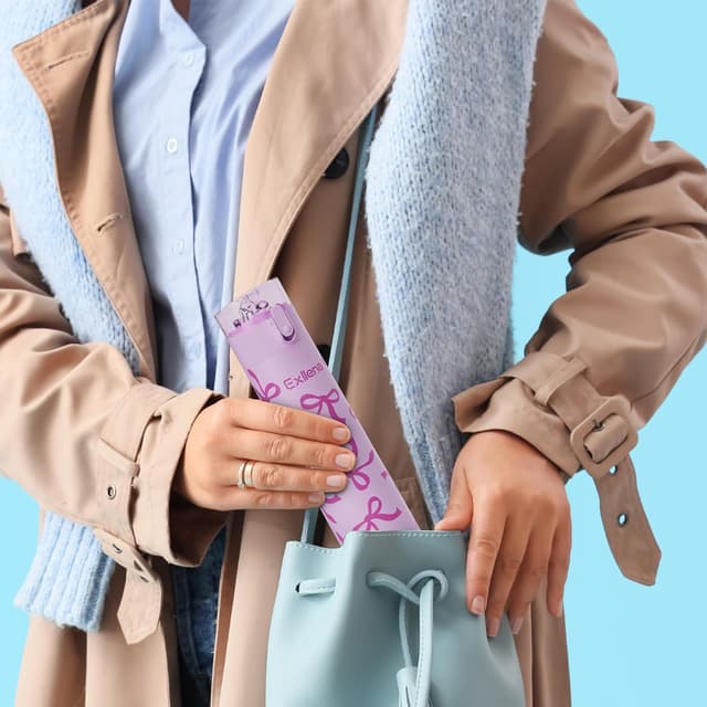 Thumbnail 6 de Exllena Small Water Bottle 270ml with Straw – leak-proof, one-hand opening travel flask