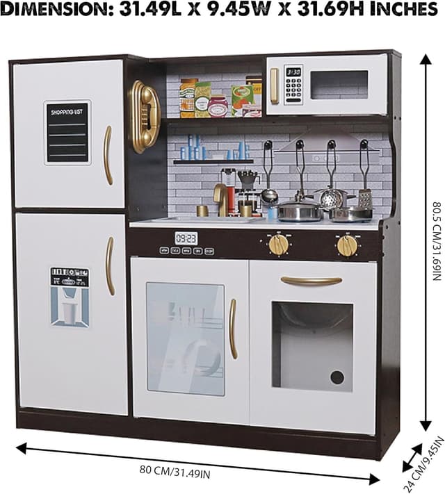 Thumbnail 2 de touch us Wooden Play Kitchen Set with Light