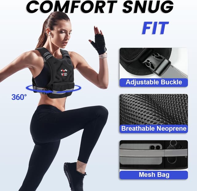 Detalle 2 de VBSD Adjustable Weighted Vest 6lb ⚖