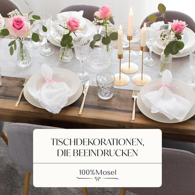 Thumbnail 2 de 100%Mosel Vlies Tischläufer 30 cm x 25 m 🎀