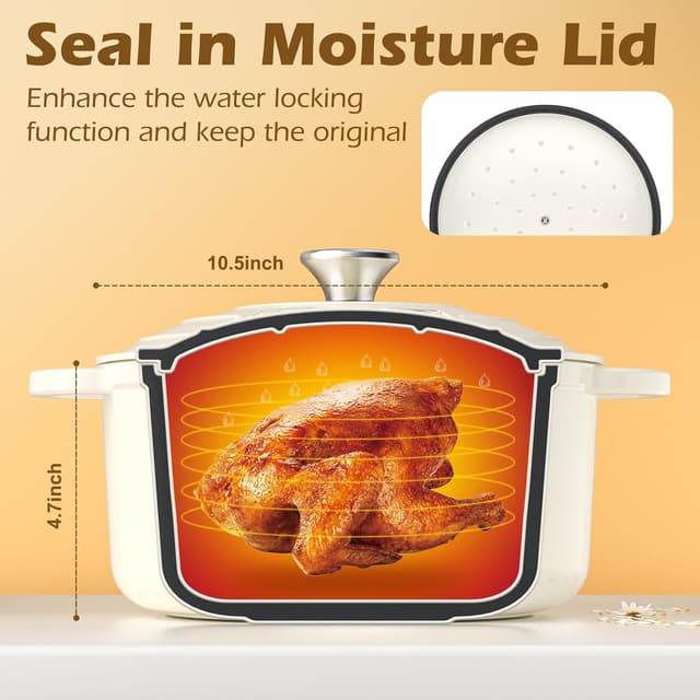 Thumbnail 4 de Umite Chef 5-Quart Enameled Cast Iron Dutch Oven 🍲