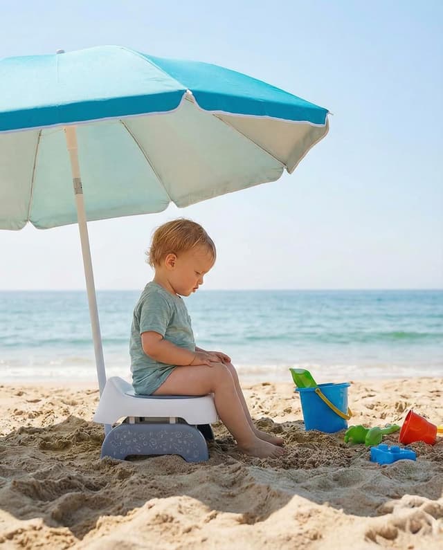 Detalle de Pote Pals Travel Potty (PU Cushioned) with 5 Disposable Liners – Grey Woodland