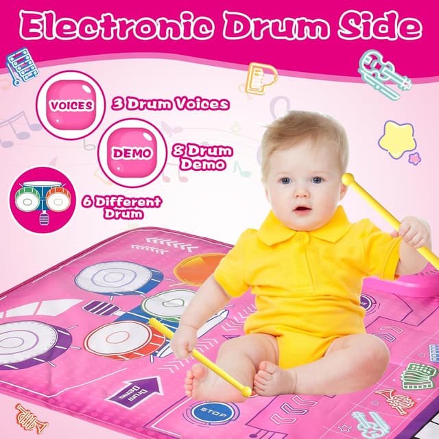Detalle 2 de Music Mat Baby Toys 0–6 months sensory playmat
