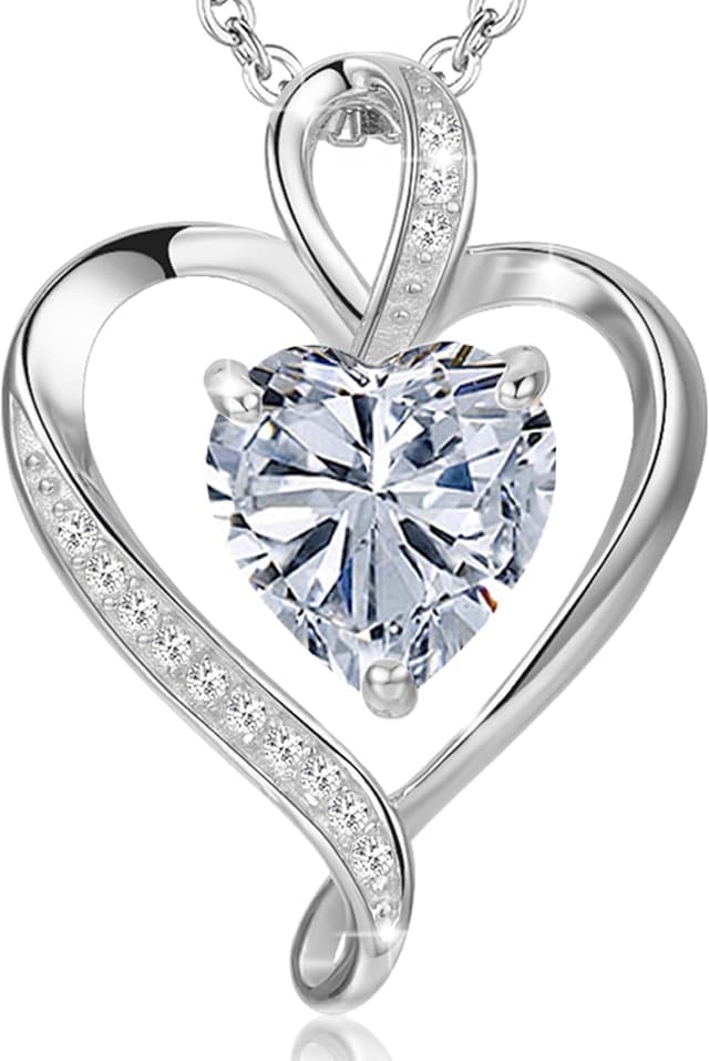 Detalle de LAVUMO Pendientes 925 Rosa Corazón