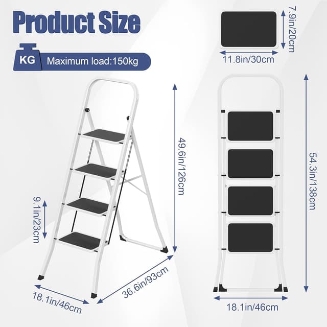 Detalle 2 de LARS360 Scala a pioli 4 gradini 150 kg