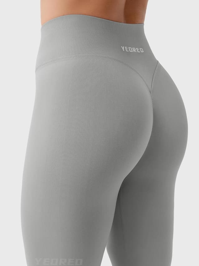 Detalle de YEOREO Damen Sport-Leggings „Invisible Scrunch“ mit hoher Taille (90% Nylon, 10% Elasthan)