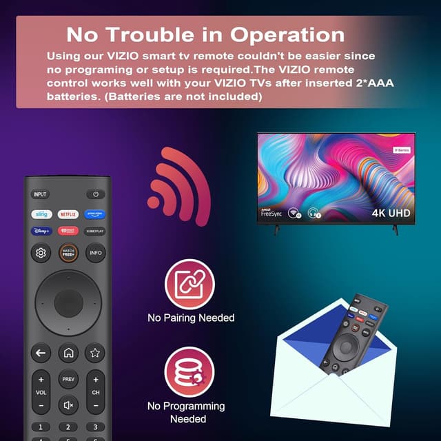 Thumbnail 6 de Replacement Remote for VIZIO Smart TVs (Universal IR) — Compatible with XRT140/XRT136/XRT260/XRT270 & OLED/SmartCast Series