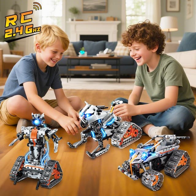 Detalle 2 de Technik Roboter Bausatz 5-in-1 mit 300 mAh