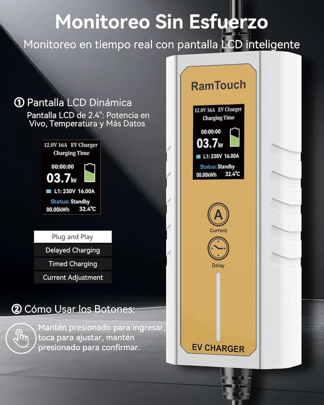 Thumbnail 2 de RamTouch Cargador Coche Eléctrico 3,7 kW 6,5 m