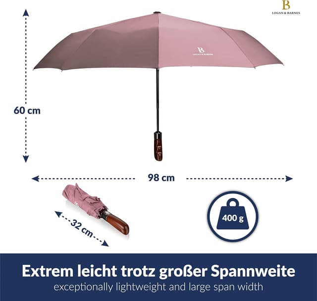 Detalle 2 de LOGAN & BARNES Regenschirm sturmfest Dublin