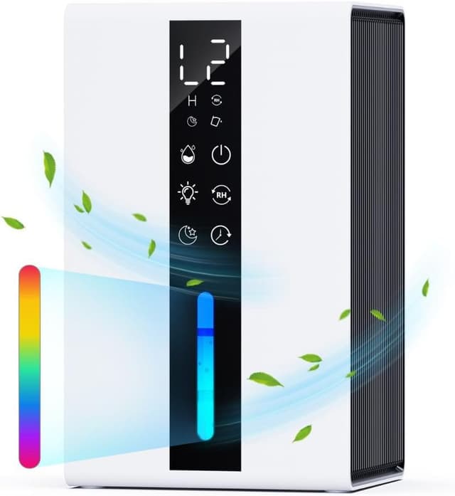 Detalle de Deumidificatore Silenzioso 1800ml con LED RGB